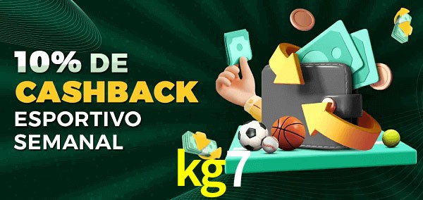 10% de bônus de cashback na kg7